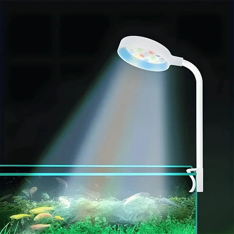 Aquarium Light - Adaptörlü Akvaryum Işığı LED Klipsli Balık